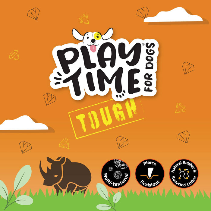 Playtime For Dogs Tough Coffee Grounds Ropey Ball Tugger - Pilgrim Pet Supplies