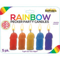 Rainbow Pecker Party Candles (5)