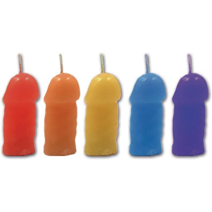 Rainbow Pecker Party Candles (5)
