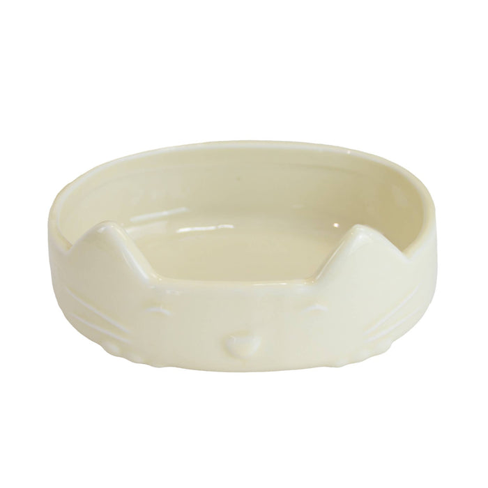 Raised Cat Ear Dish | Whisker - Friendly Ceramic Bowl - Pilgrim Pet Supplies