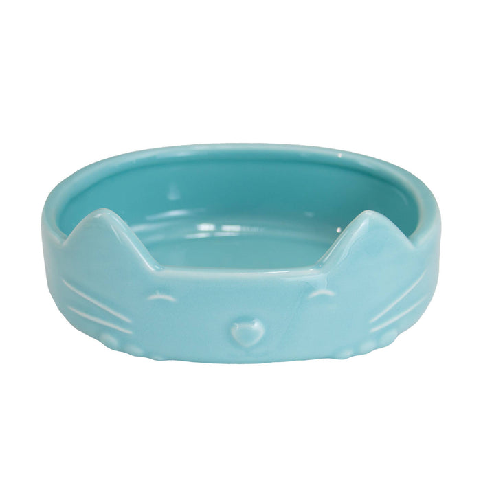Raised Cat Ear Dish | Whisker - Friendly Ceramic Bowl - Pilgrim Pet Supplies