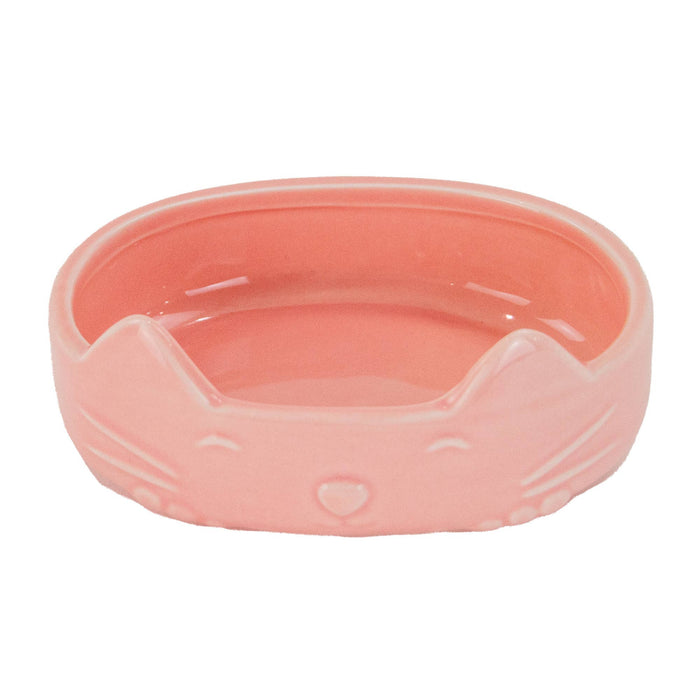 Raised Cat Ear Dish | Whisker - Friendly Ceramic Bowl - Pilgrim Pet Supplies