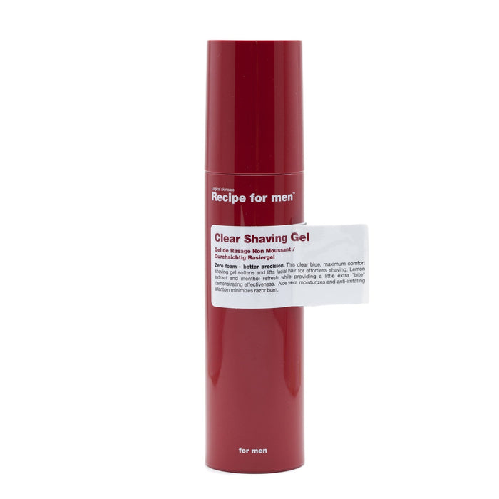 Recipe For Men Clear Shaving Gel (100ml) Shaving Gels Recipe For Men