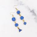 Roll the Blue Dice - Dangle Earrings