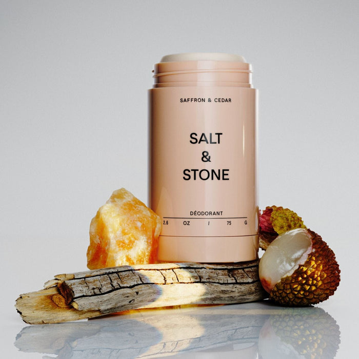 Salt & Stone Extra Strength Natural Deodorant - Saffron & Cedar (75g) Deodorants & Antiperspirants Salt & Stone