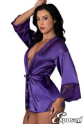 Satin Petals Robe