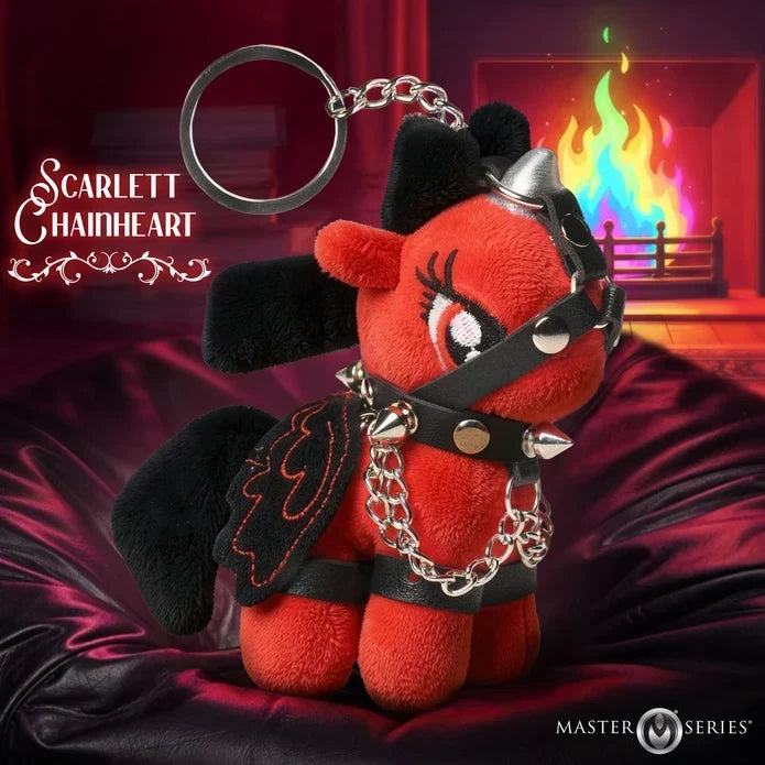 Scarlett Chainheart Bondage Pony Keychain