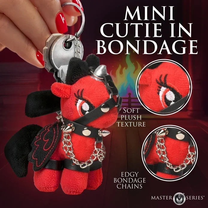 Scarlett Chainheart Bondage Pony Keychain
