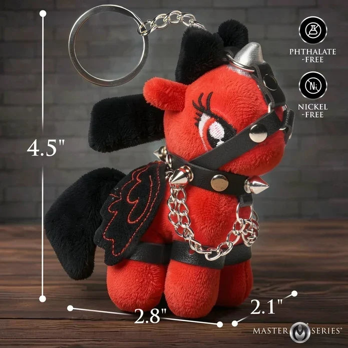Scarlett Chainheart Bondage Pony Keychain