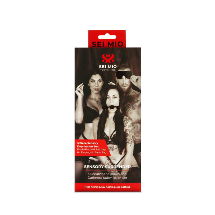 SEI MIO - Sensory Surrender - Blindfold, Gag and Earplug Kit