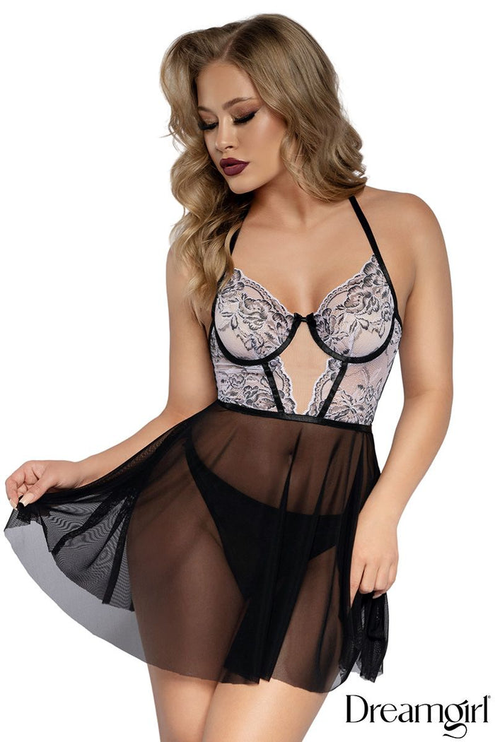 Sheer Mesh Babydoll