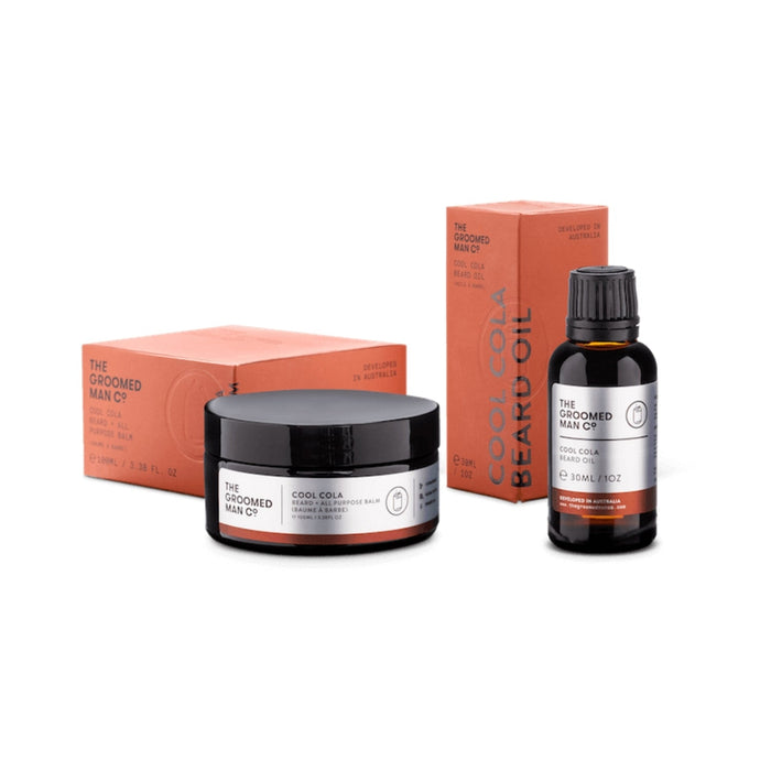 The Groomed Man Co Cool Cola Beard Oil + Beard Balm Kit Beard Sets The Groomed Man Co.