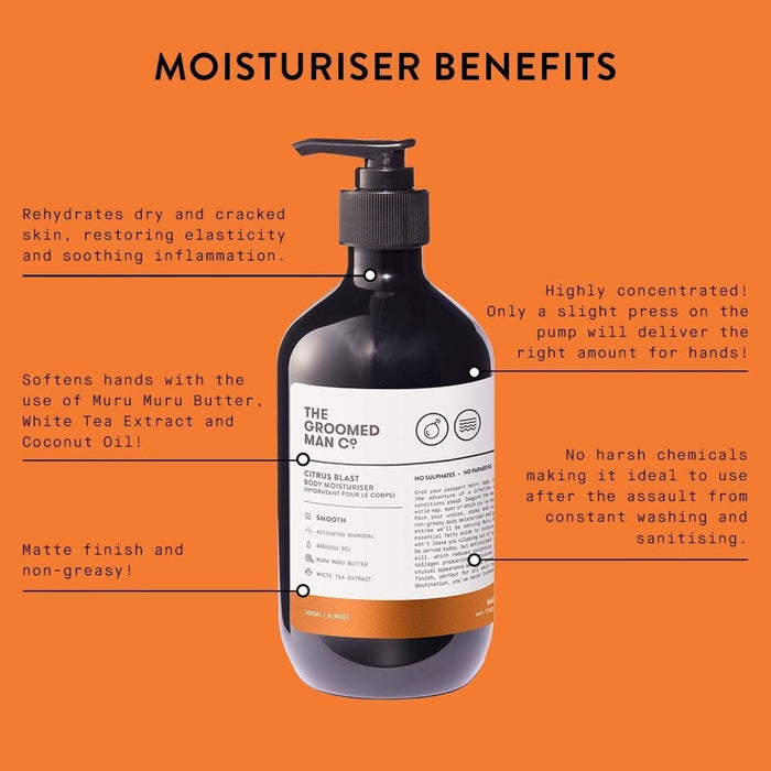The Groomed Man Co. Citrus Blast Body Moisturizer (500ml) Body Moisturizers The Groomed Man Co.