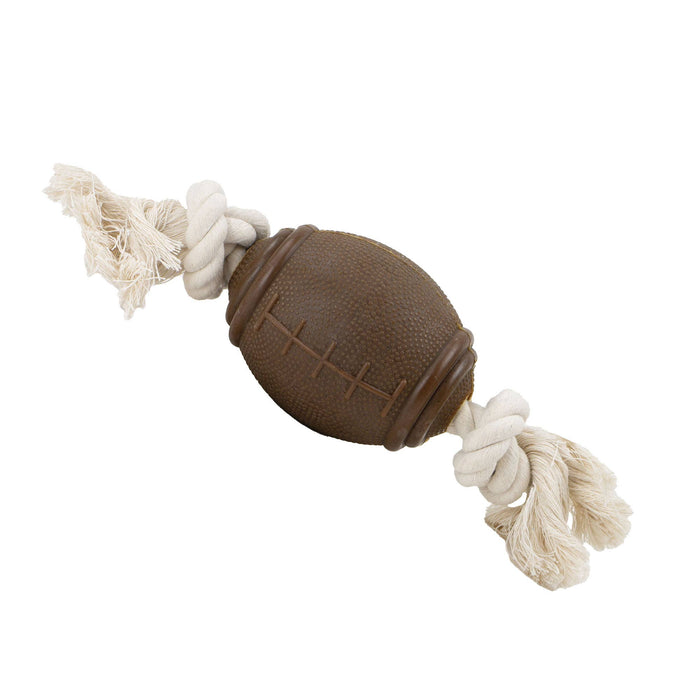 Tough Rugby Ball Dog Toy | Natural Rubber & Recycled Coffee Grounds - Pilgrim Pet Supplies