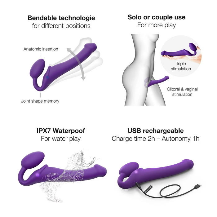 Vibrating Bendable Strap-On