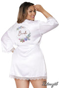 White Satin Bride Robe